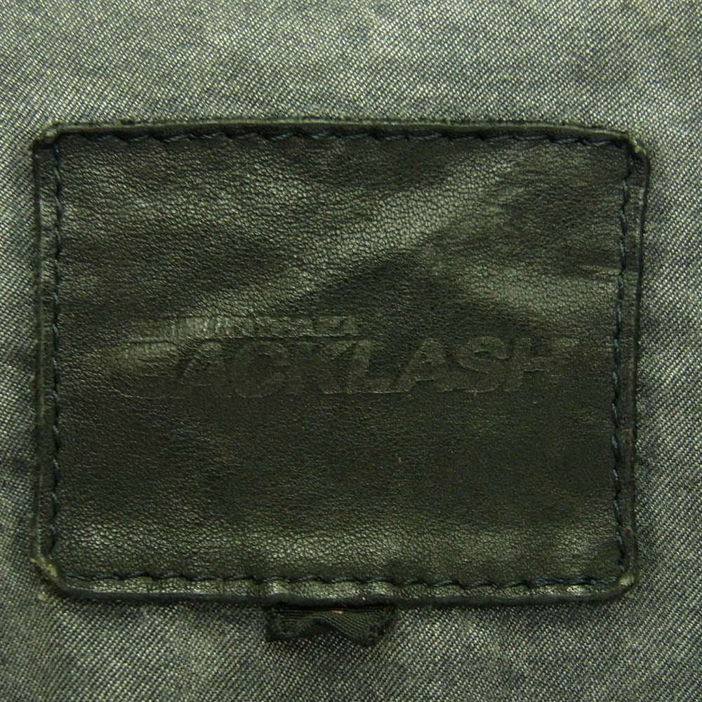 ISAMUKATAYAMA BACKLASH イサムカタヤマバックラッシュ 1254-19 ITALY SHOULDER GARMENT-DYED JACKET イタリアンショルダー 製品染め セミダブル ライダースジャケット ブラック系 M 2【中古】