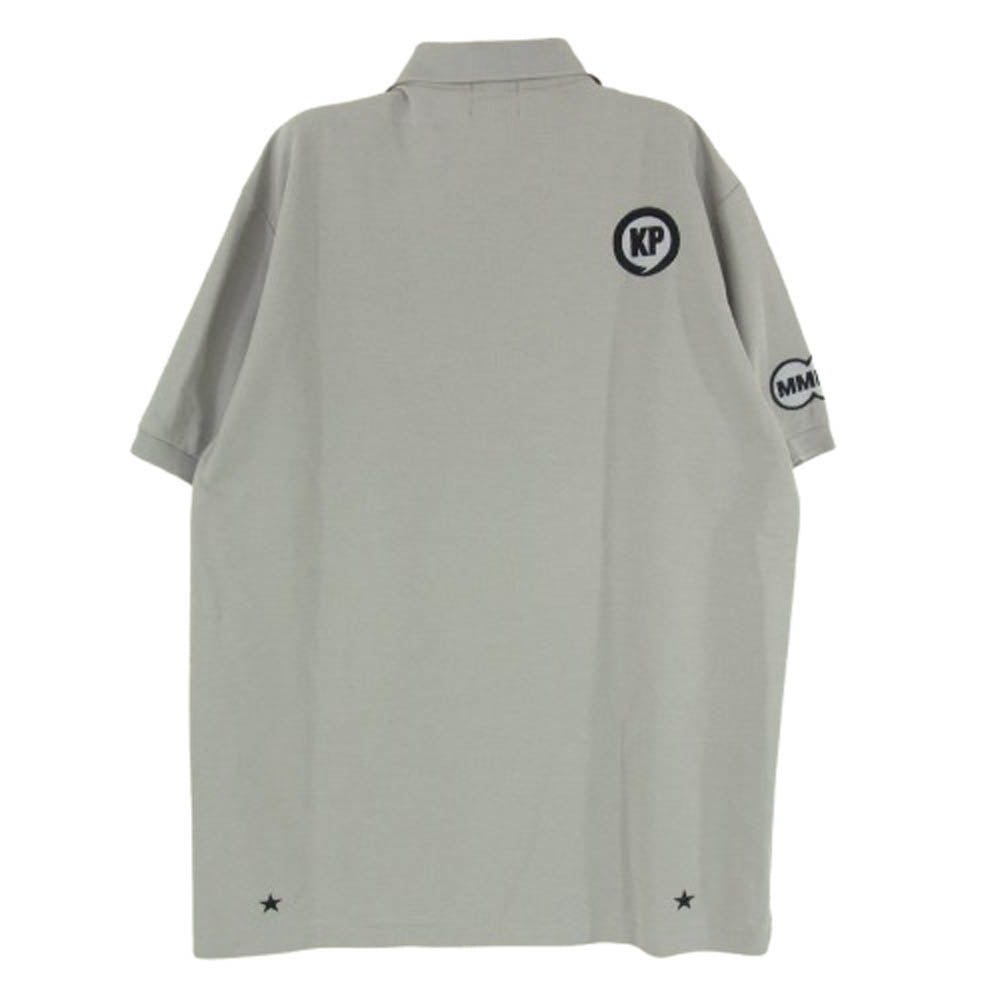 エムアンドエム ロゴ 半袖 ポロシャツ グレー系 XL【中古】