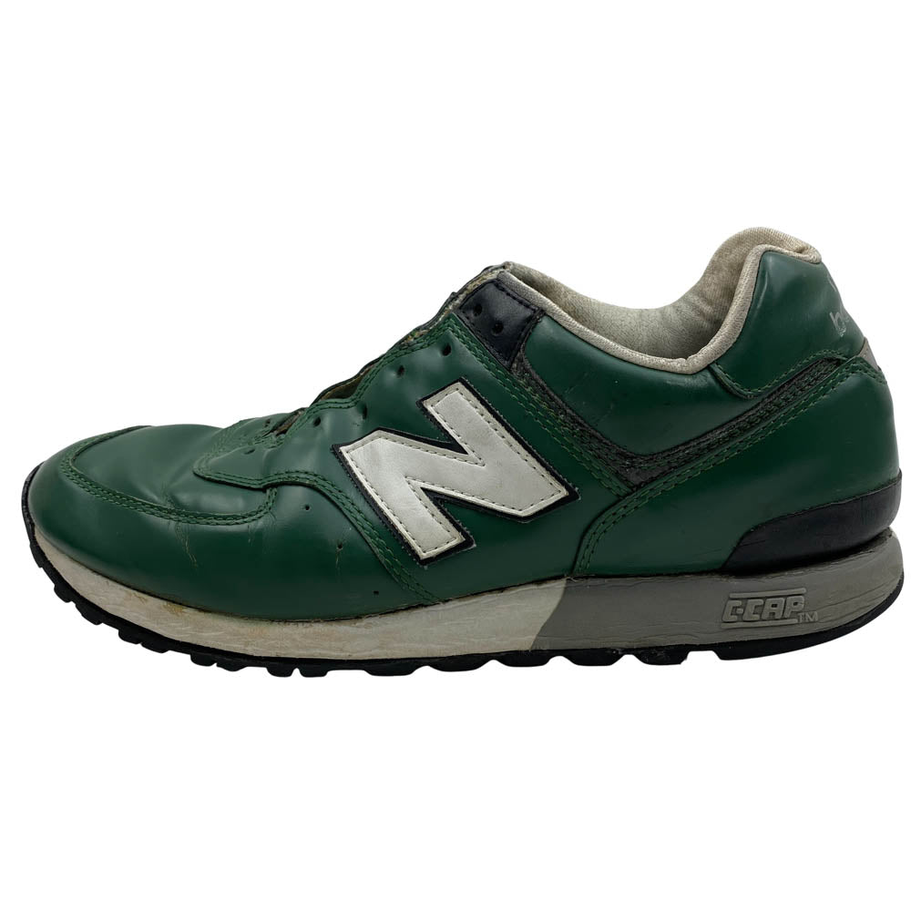 NEW BALANCE ニューバランス 576 USA製 レザー ローカット スニーカー グリーン系 約26.5cm【中古】