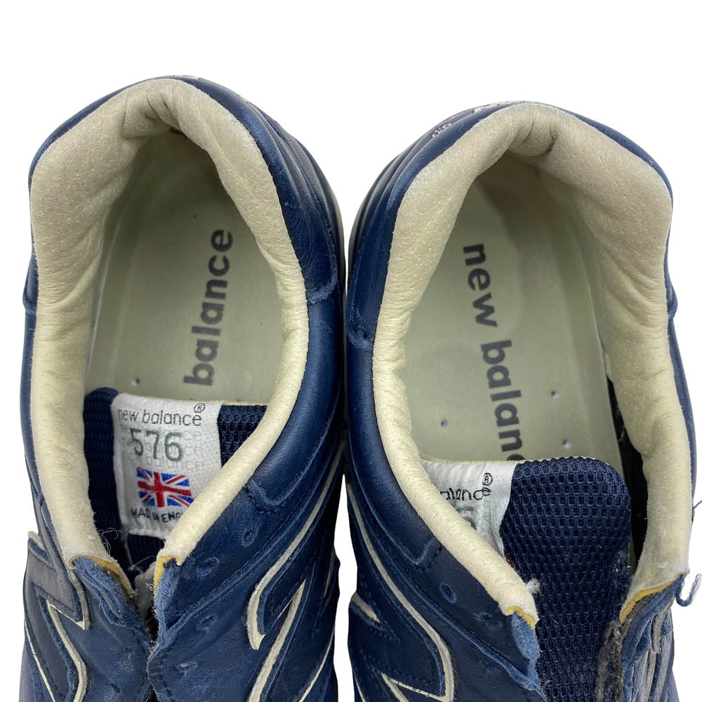 NEW BALANCE ニューバランス M578CNN 576 イングランド製 レザー ローカット スニーカー ネイビー系 US7 1/2【中古】