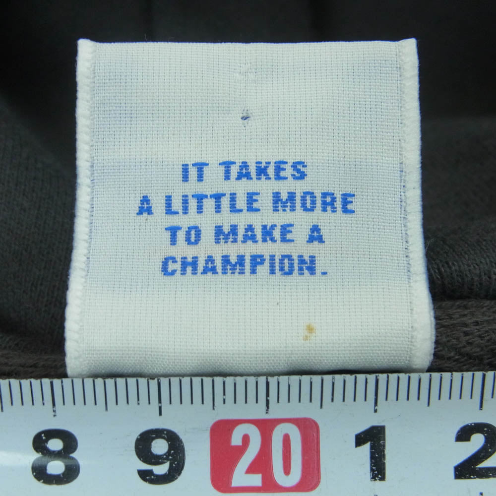 Champion チャンピオン C3-G102 プルオーバー ロゴ パーカー トップス スウェット コットン 中国製 チャコール系 L【中古】