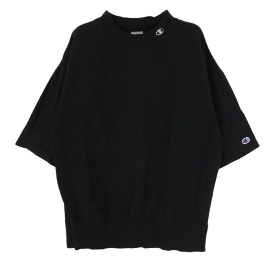 Champion チャンピオン C8-N304 monkey time REVERSE WEAVE モンキータイム リバースウィーブ モックネック 半袖 Tシャツ ブラック系 M【中古】