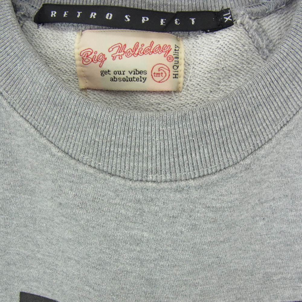 TMT ティーエムティー RETRO SPECT レトロスペクト 両面 ロゴ プリント スウェット 半袖 Tシャツ グレー系 XL【中古】
