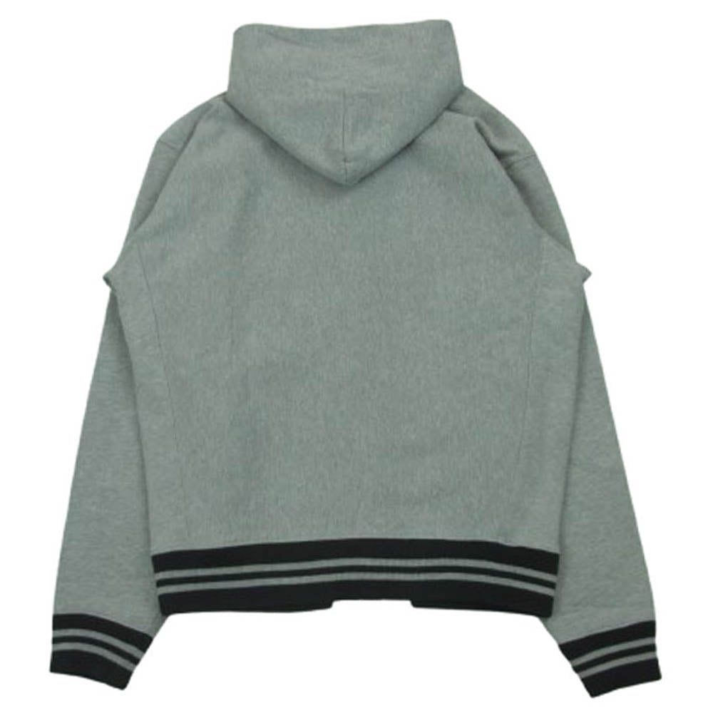 Champion チャンピオン C3-E124 REVERSE WEAVE リバース ウェーブ SNAP BOTTON HOODIE SWEAT CARDIGAN スナップ ボタン フーディー スウェット カーディガン グレー系 XL【中古】