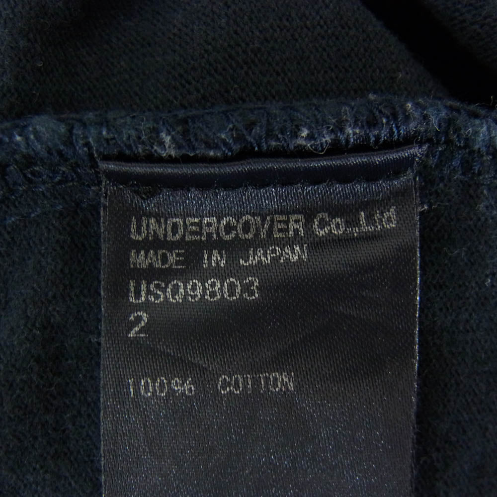 UNDERCOVER アンダーカバー US09803 the Shepherd ワッペン ヘビーウェイト クルーネック 半袖 Tシャツ ブラック系 2【中古】