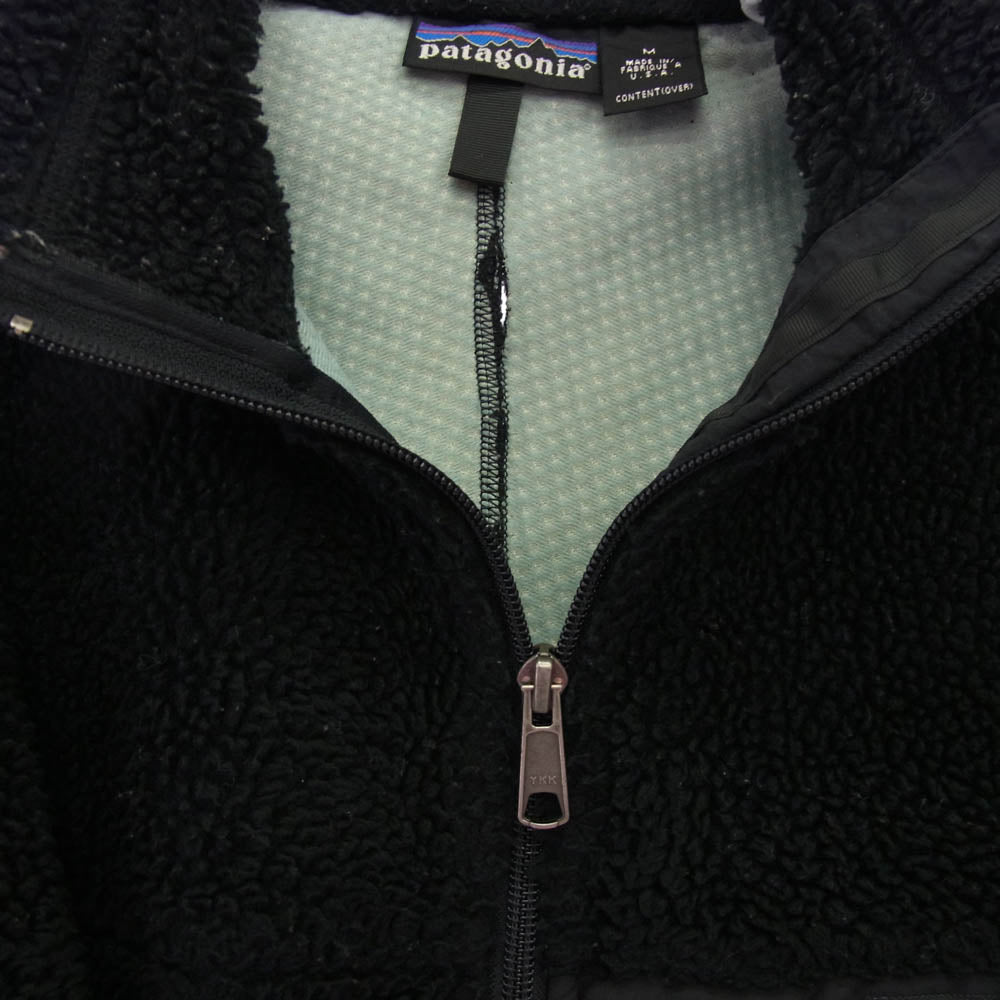 patagonia パタゴニア 23055FA00 Classic Retro X JAKET USA製 2000年製 クラシック レトロX ボア フリース ジャケット ブラック系 M【中古】