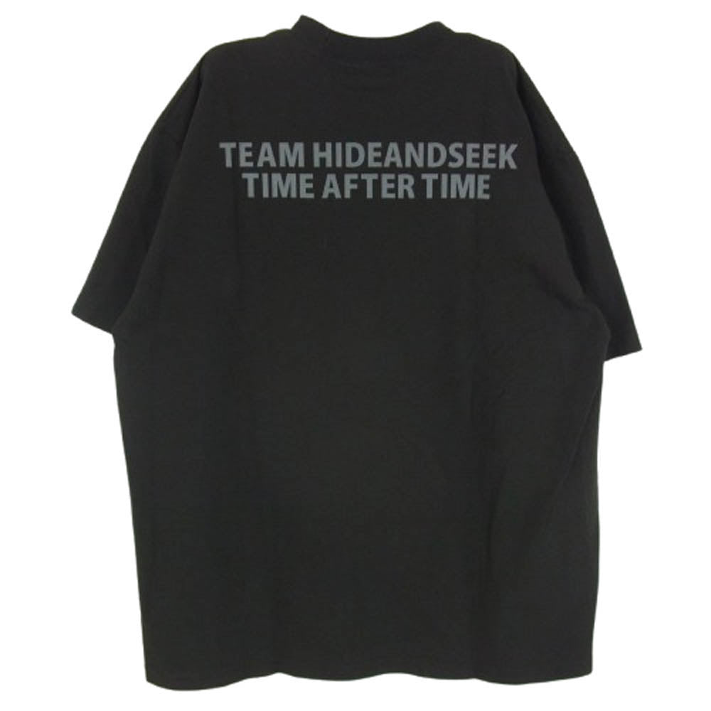 HideandSeek ハイドアンドシーク TAT HAS Team TEE 半袖 カットソー Ｔシャツ ブラック系 L【新古品】【未使用】【中古】