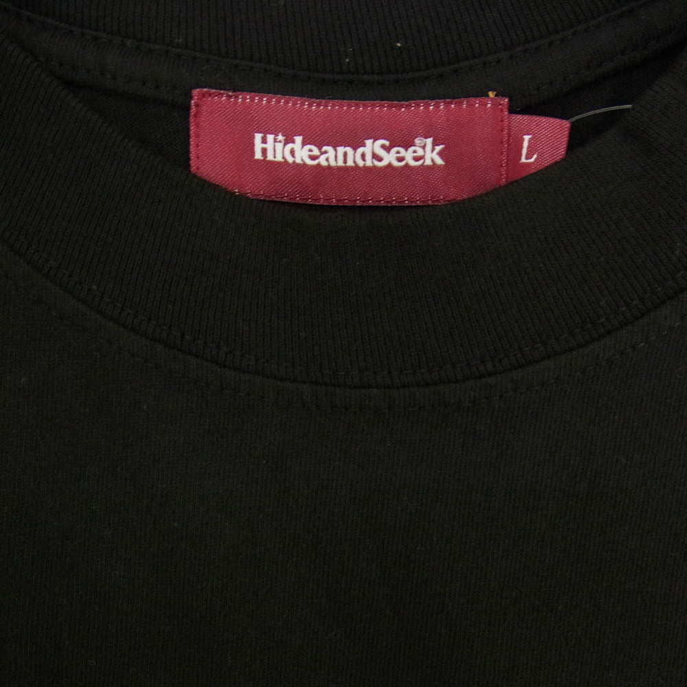 HideandSeek ハイドアンドシーク TAT HAS Team TEE 半袖 カットソー Ｔシャツ ブラック系 L【新古品】【未使用】【中古】