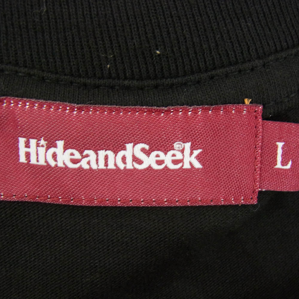 HideandSeek ハイドアンドシーク TAT HAS Team TEE 半袖 カットソー Ｔシャツ ブラック系 L【新古品】【未使用】【中古】