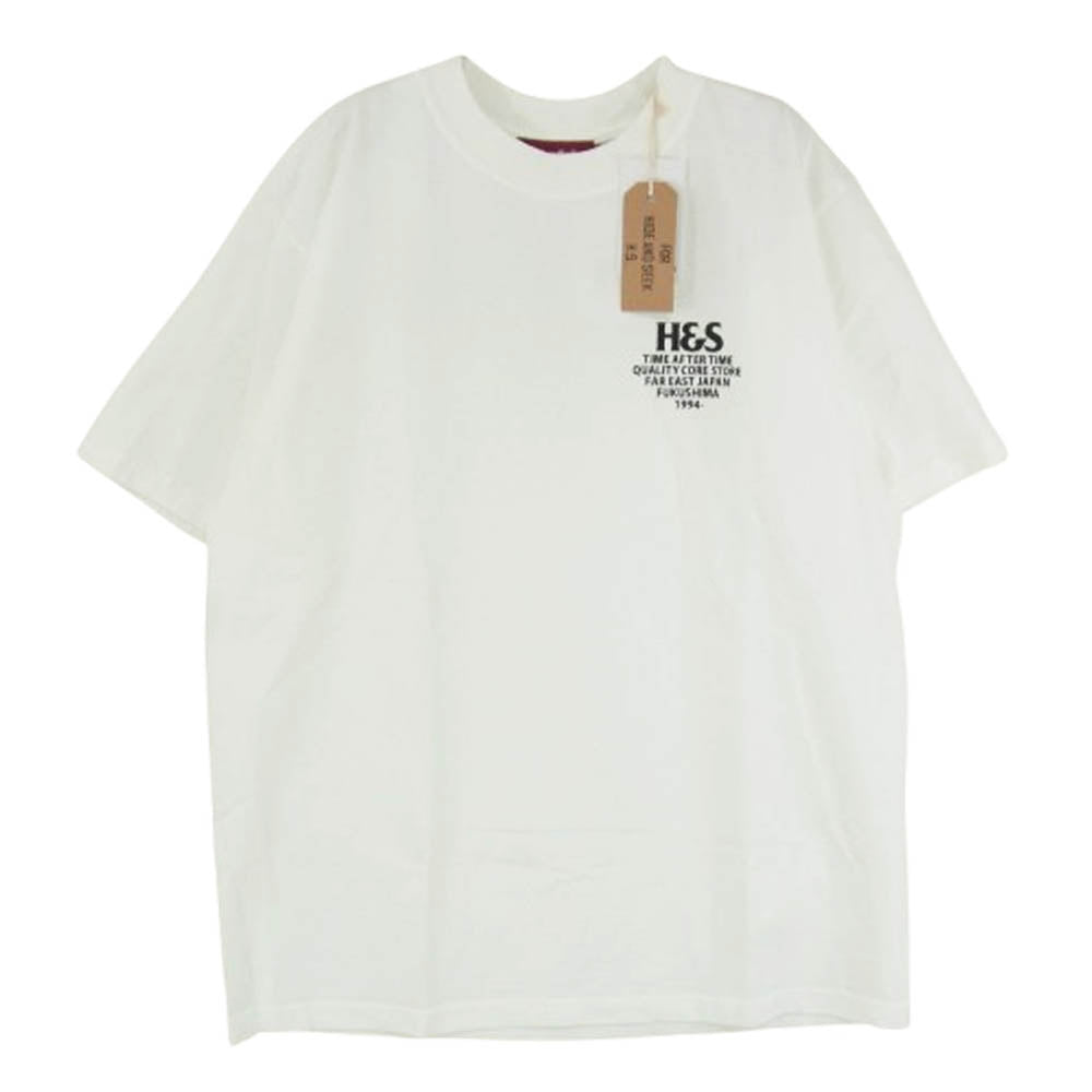 HideandSeek ハイドアンドシーク TAT HAS Team TEE 半袖 カットソー Ｔシャツ ホワイト系 L【新古品】【未使用】【中古】