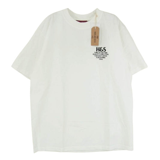 HideandSeek ハイドアンドシーク TAT HAS Team TEE 半袖 カットソー Ｔシャツ ホワイト系 L【新古品】【未使用】【中古】