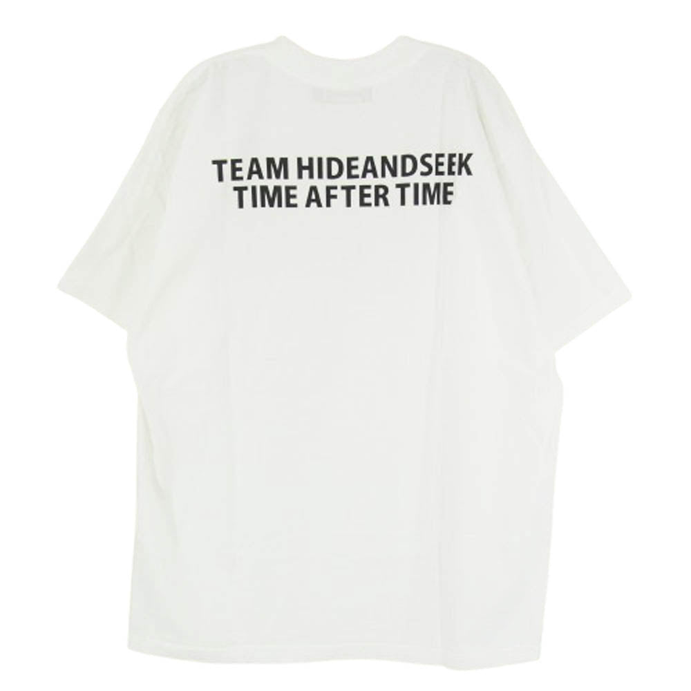 HideandSeek ハイドアンドシーク TAT HAS Team TEE 半袖 カットソー Ｔシャツ ホワイト系 L【新古品】【未使用】【中古】