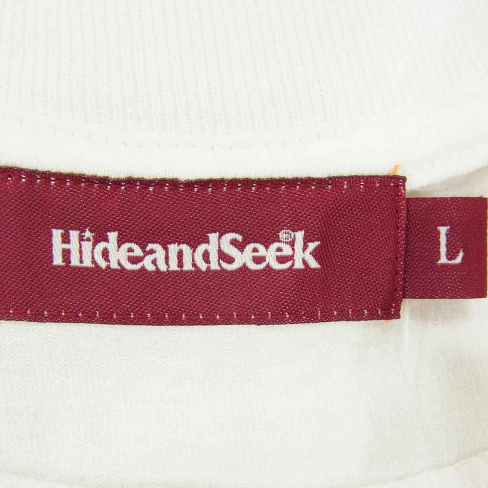 HideandSeek ハイドアンドシーク TAT HAS Team TEE 半袖 カットソー Ｔシャツ ホワイト系 L【新古品】【未使用】【中古】