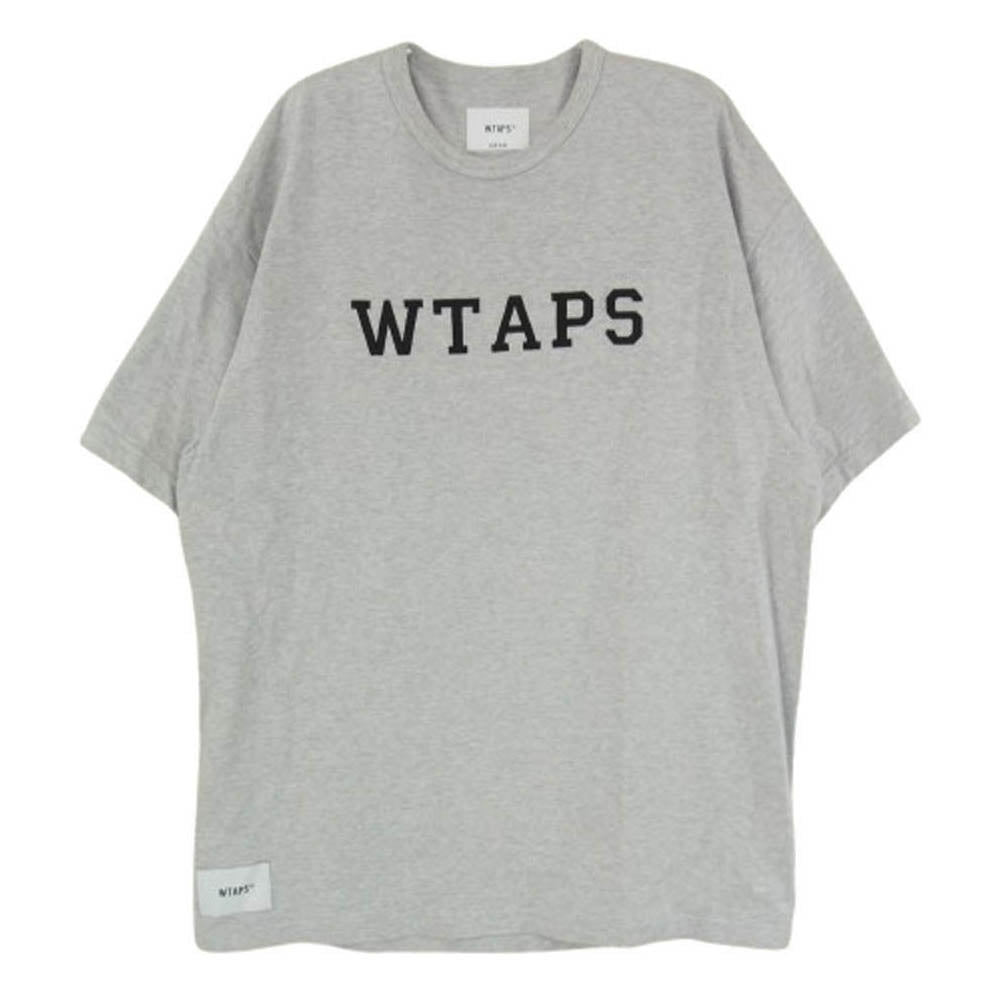 WTAPS ダブルタップス 24SS 241ATDT-CSM21 ACADEMY SS COTTON. COLLEGE アカデミー カレッジ ロゴ Ｔシャツ 半袖 カットソー グレー系 3【中古】