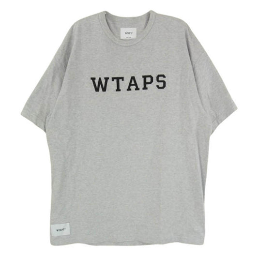 WTAPS ダブルタップス 24SS 241ATDT-CSM21 ACADEMY SS COTTON. COLLEGE アカデミー カレッジ ロゴ Ｔシャツ 半袖 カットソー グレー系 3【中古】