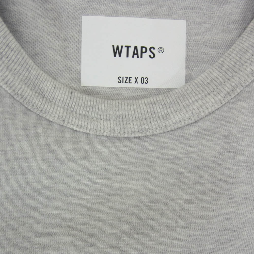 WTAPS ダブルタップス 24SS 241ATDT-CSM21 ACADEMY SS COTTON. COLLEGE アカデミー カレッジ ロゴ Ｔシャツ 半袖 カットソー グレー系 3【中古】