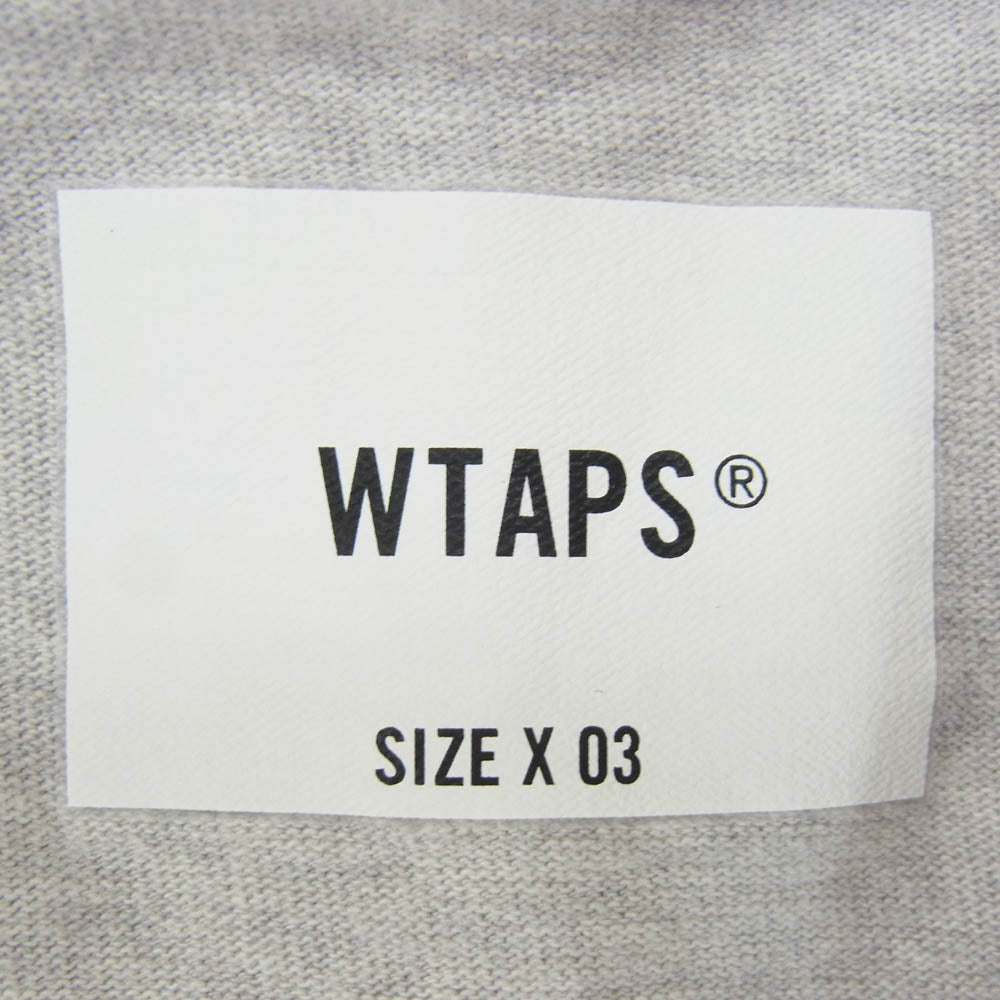 WTAPS ダブルタップス 24SS 241ATDT-CSM21 ACADEMY SS COTTON. COLLEGE アカデミー カレッジ ロゴ Ｔシャツ 半袖 カットソー グレー系 3【中古】