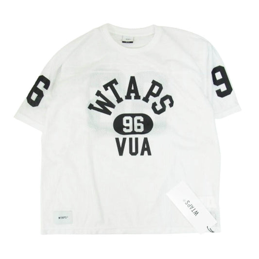 WTAPS ダブルタップス 25SS 251ATDT-CSM27 QB SS POLY フットボール Tシャツ 半袖カットソー ホワイト系 3【新古品】【未使用】【中古】
