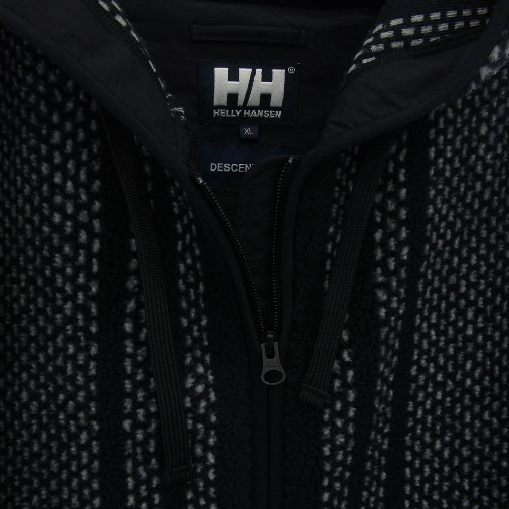 DESCENDANT ディセンダント HH52451DC × HELLY HANSEN SPICOLI HOODED JACKET FIBERPILE ヘリーハンセン ファイバーパイル フーデッド フリース ジャケット ブラック系 XL【中古】