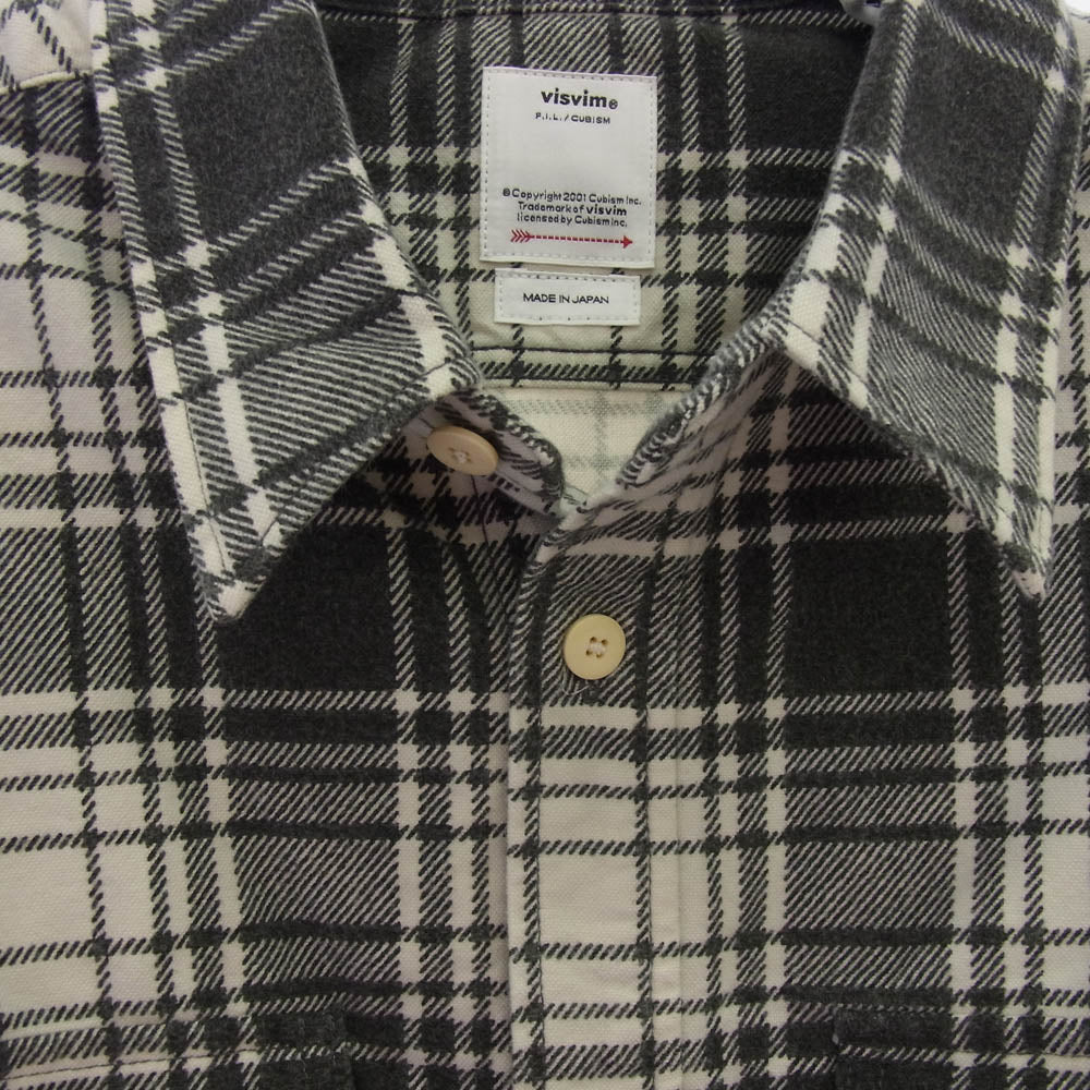 VISVIM ビズビム 24AW 124205011012 PIONEER CHECK L/S パイオニア チェック ロングスリーブ 長袖 シャツ ブラック系 3【新古品】【未使用】【中古】