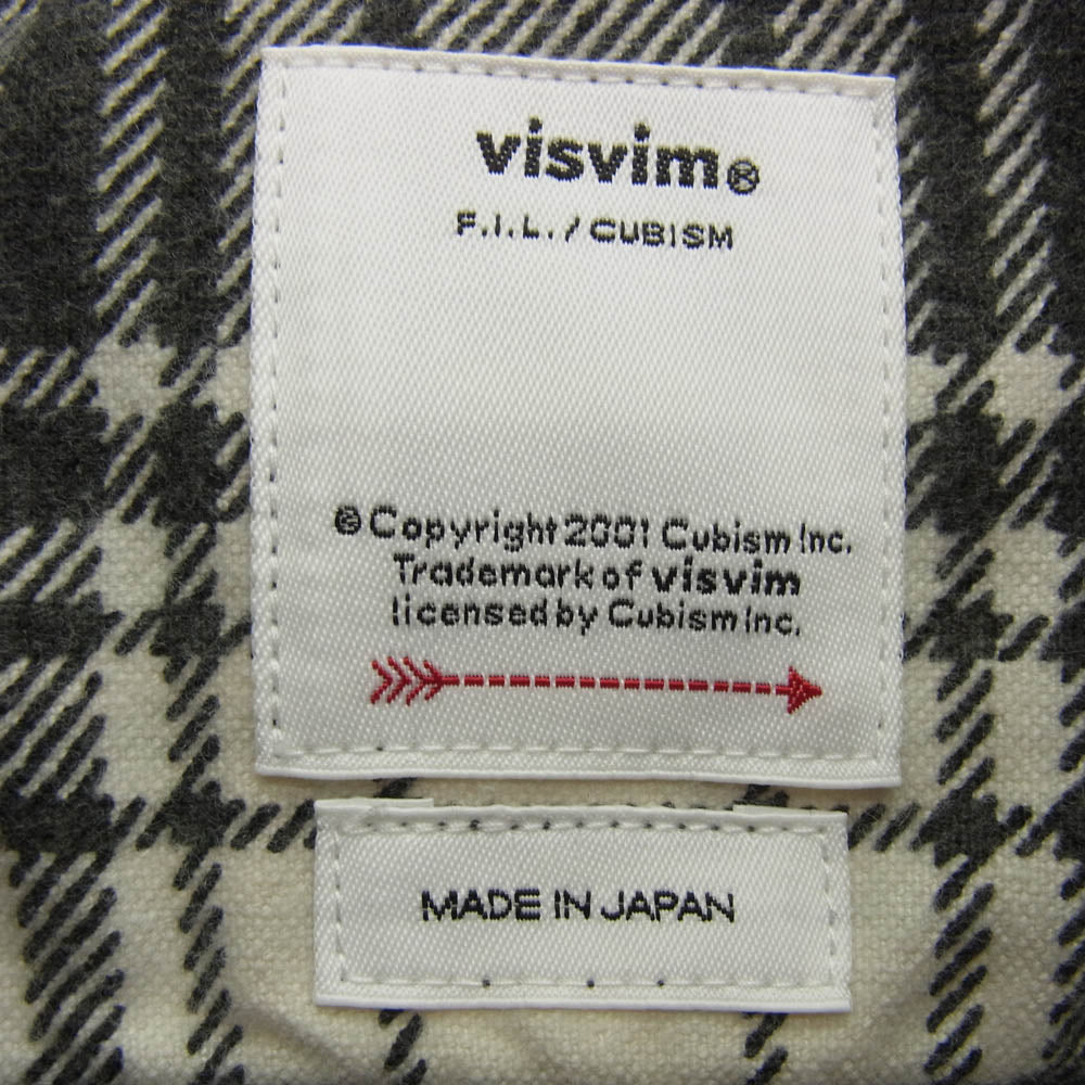 VISVIM ビズビム 24AW 124205011012 PIONEER CHECK L/S パイオニア チェック ロングスリーブ 長袖 シャツ ブラック系 3【新古品】【未使用】【中古】