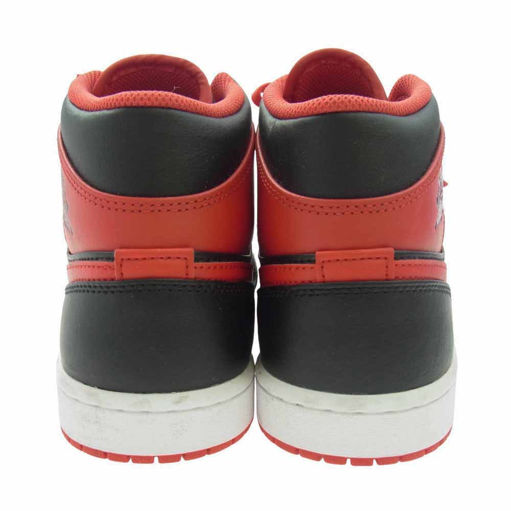 NIKE ナイキ DQ8426-060 Air Jordan 1 Mid Bred Toe エアジョーダン1 ミッド ブレッドトゥ ハイカット スニーカー ブラック系 レッド系 26cm【中古】
