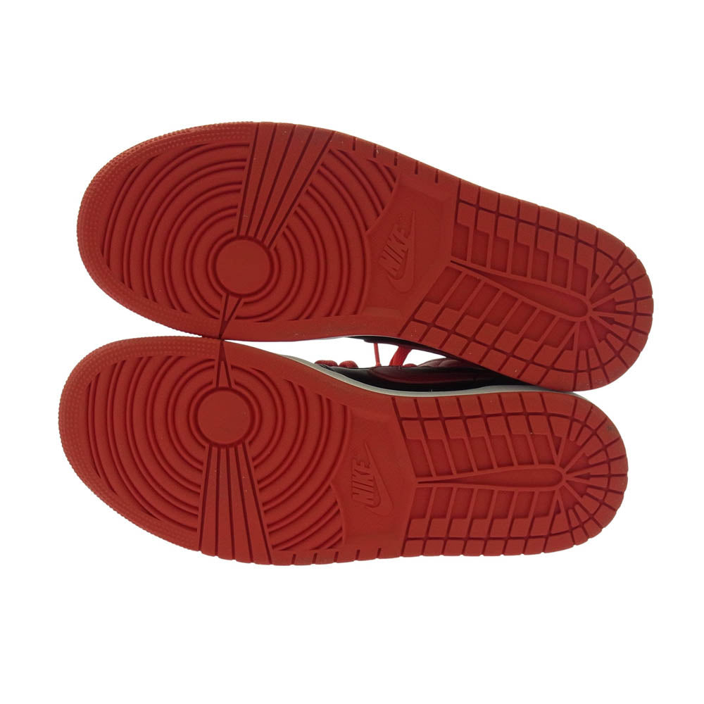 NIKE ナイキ DQ8426-060 Air Jordan 1 Mid Bred Toe エアジョーダン1 ミッド ブレッドトゥ ハイカット スニーカー ブラック系 レッド系 26cm【中古】