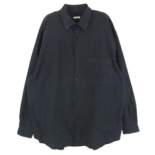 COMOLI コモリ 22SS V01-02001 コモリシャツ レギュラー カラー 長袖 シャツ ブラック系 4【中古】