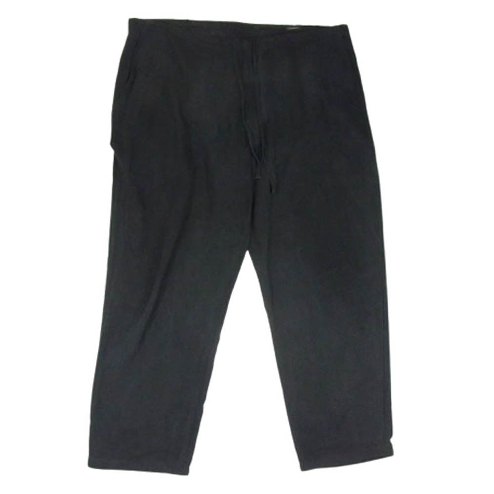 COMOLI コモリ 21SS T01-03007 シルク ネップ ドローストリング パンツ ブラック系 2【中古】