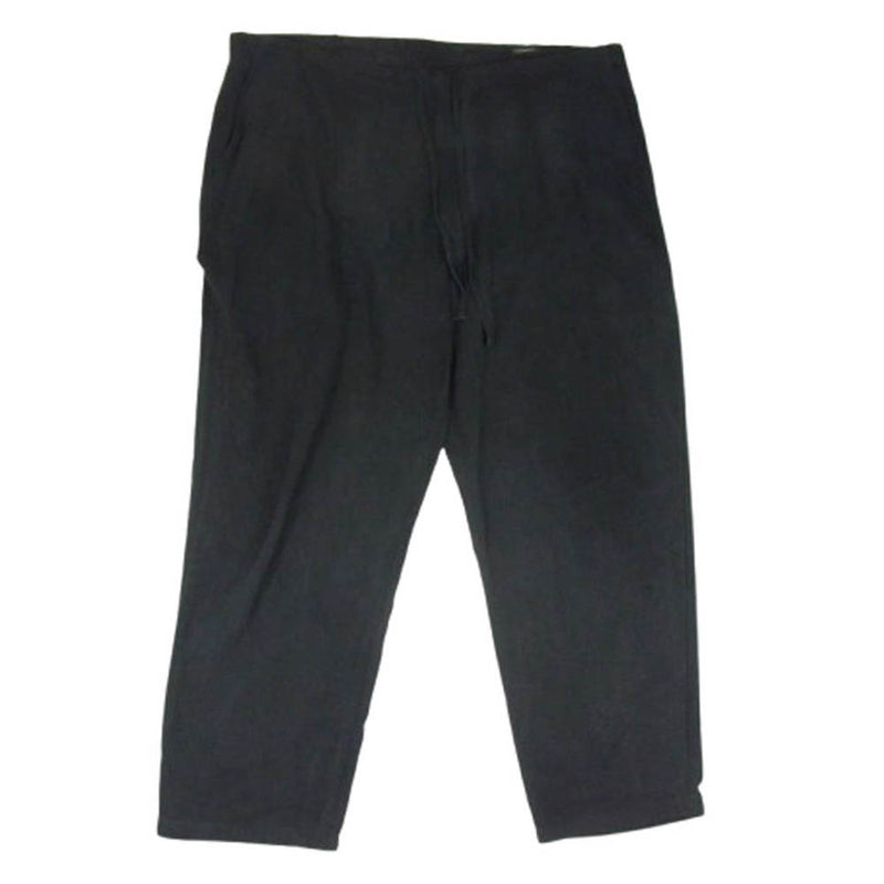 COMOLI コモリ 21SS T01-03007 シルク ネップ ドローストリング パンツ ブラック系 2【中古】