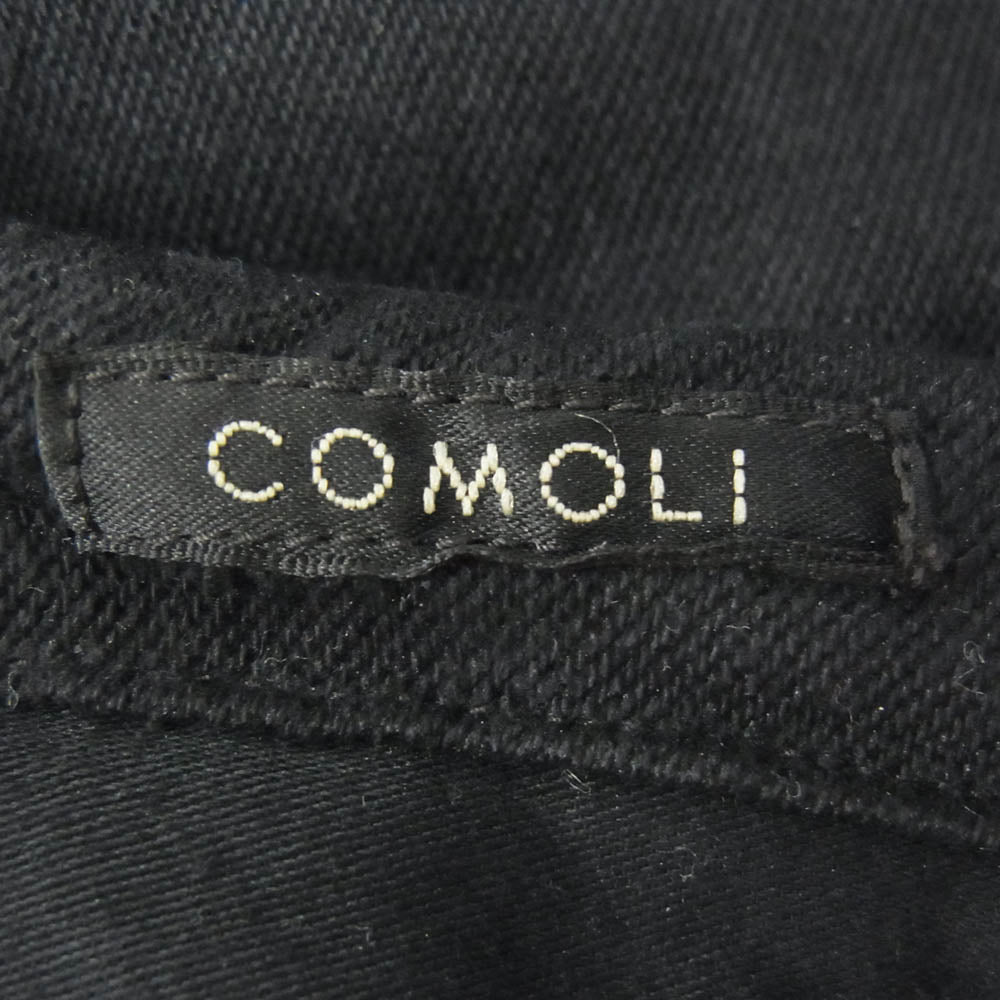 COMOLI コモリ 21SS T01-03007 シルク ネップ ドローストリング パンツ ブラック系 2【中古】