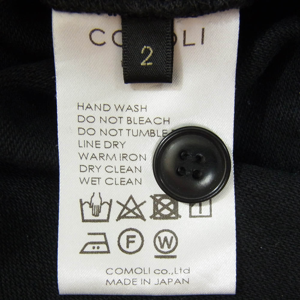 COMOLI コモリ 21SS T01-03007 シルク ネップ ドローストリング パンツ ブラック系 2【中古】