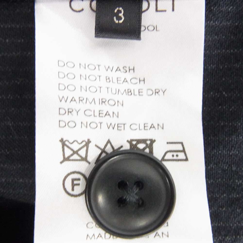 COMOLI コモリ 24SS Z01-01016 WOOL JACKET ウール テーラード ジャケット ダークネイビー系 3【中古】