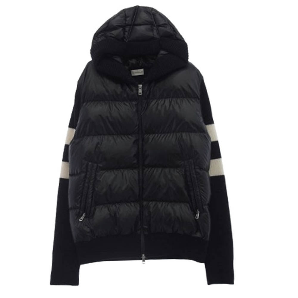 MONCLER モンクレール I20919B00017 M1131 CARDIGAN TRICOT モンクレールジャパンタグ ニット切替 ダウンジャケット ネイビー系 M【中古】