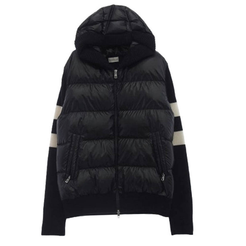 MONCLER モンクレール I20919B00017 M1131 CARDIGAN TRICOT モンクレールジャパンタグ ニット切替 ダウンジャケット ネイビー系 M【中古】