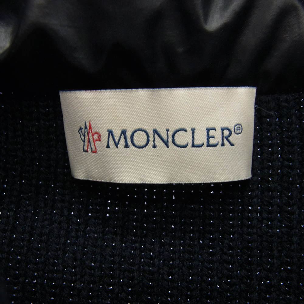 MONCLER モンクレール I20919B00017 M1131 CARDIGAN TRICOT モンクレールジャパンタグ ニット切替 ダウンジャケット ネイビー系 M【中古】