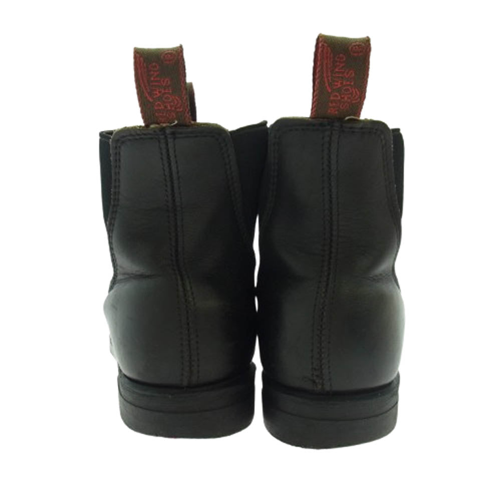 RED WING レッドウィング 8193 プレーントゥ サイドゴア チェルシー ブーツ ブラック系 8.5E【中古】