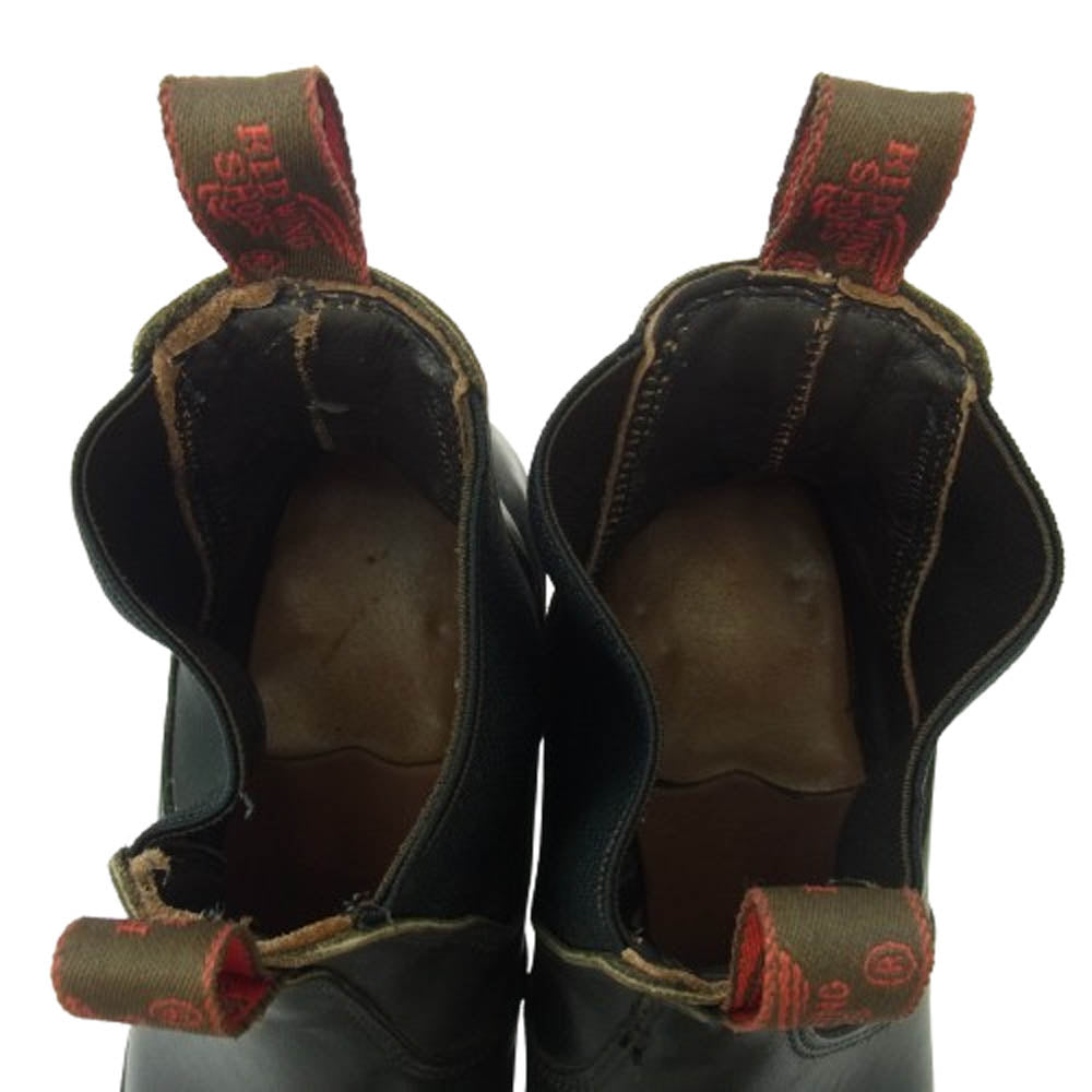 RED WING レッドウィング 8193 プレーントゥ サイドゴア チェルシー ブーツ ブラック系 8.5E【中古】