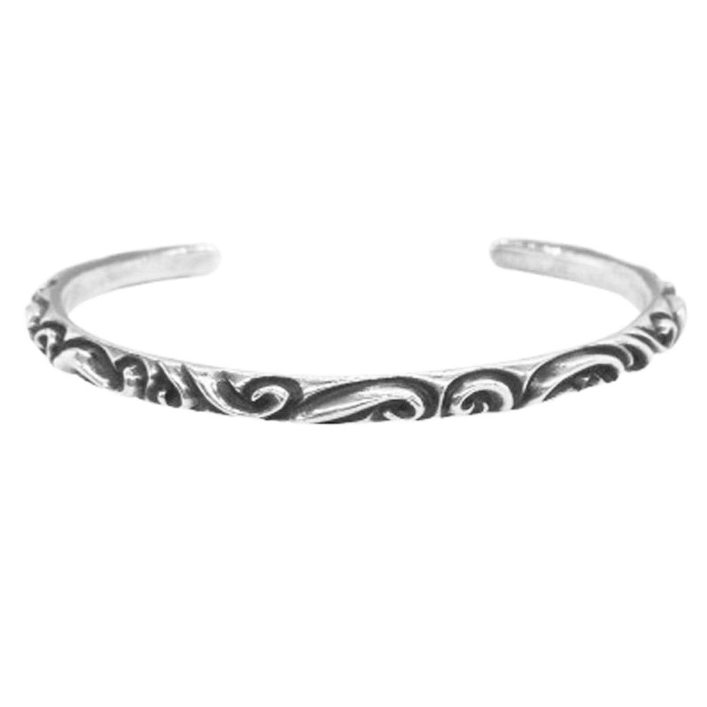 CHROME HEARTS クロムハーツ（原本有） BANGLE SCROLL スクロール バンド バングル ブレスレット シルバー系【中古】