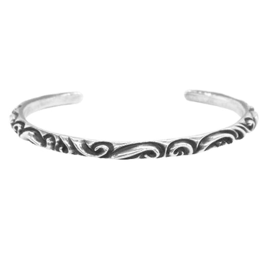 CHROME HEARTS クロムハーツ（原本有） BANGLE SCROLL スクロール バンド バングル ブレスレット シルバー系【中古】