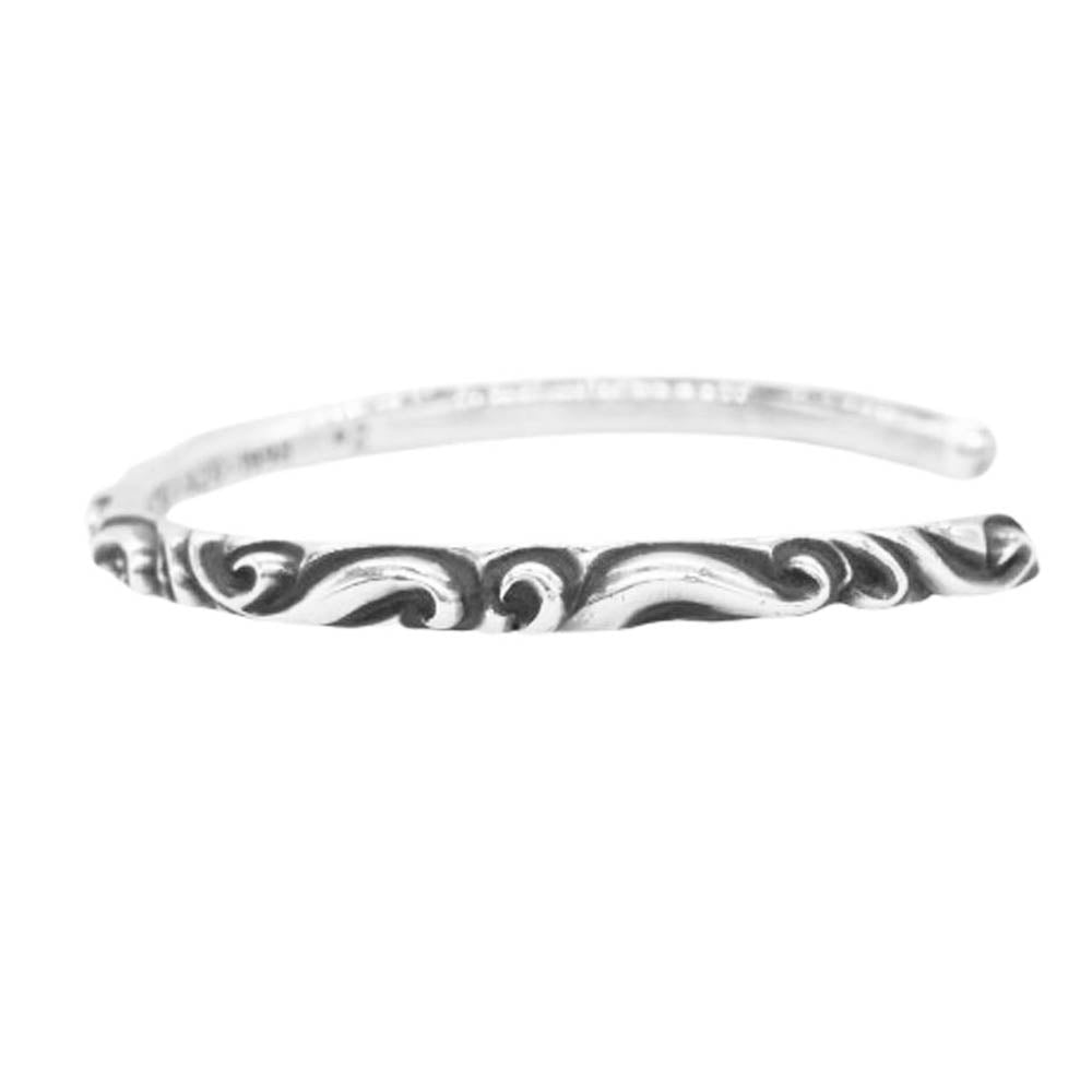 CHROME HEARTS クロムハーツ（原本有） BANGLE SCROLL スクロール バンド バングル ブレスレット シルバー系【中古】