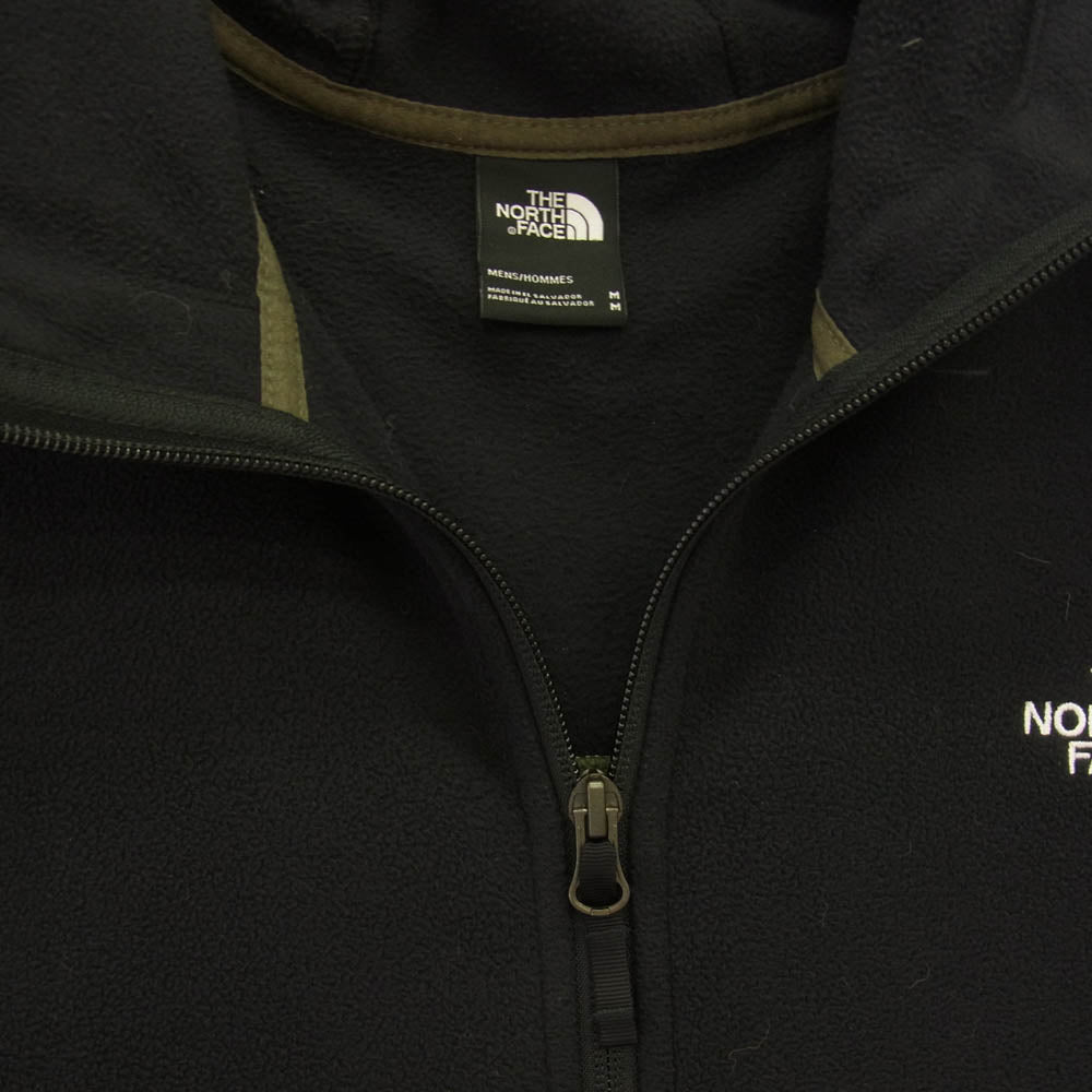 THE NORTH FACE ノースフェイス TKA Glacier Full Zip Hoodie マイクロフリース フルジップフーディー ジャケット カーキ系 ブラック系 M【中古】