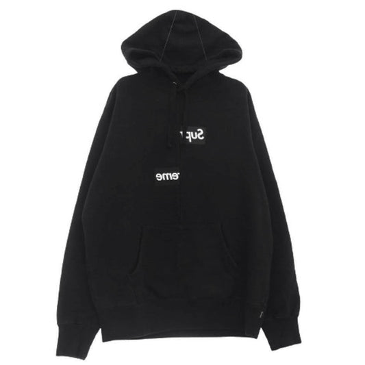 Supreme シュプリーム 18AW × COMME des GARCONS Split Box Logo Hooded Sweatshirt コムデギャルソン スプリット ボックス ロゴ パーカー S ブラック系 S【中古】