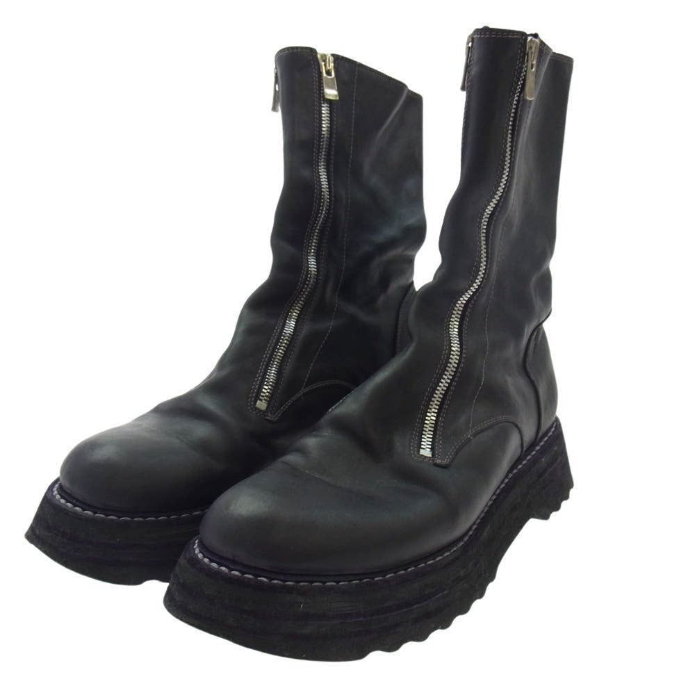 GUIDI グイディ 525V MATRIX amanojak. アマノジャク 別注 マトリックス フロントダブルジップ ブーツ ブラック系 41【中古】