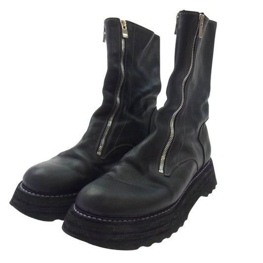 GUIDI グイディ 525V MATRIX amanojak. アマノジャク 別注 マトリックス フロントダブルジップ ブーツ ブラック系 41【中古】