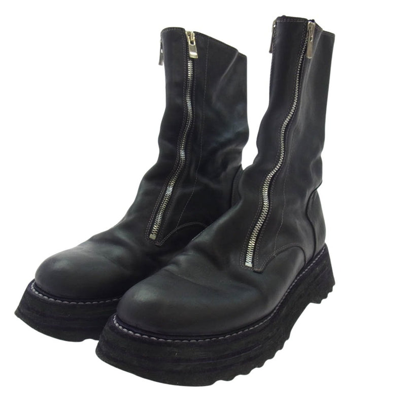 GUIDI グイディ 525V MATRIX amanojak. アマノジャク 別注 マトリックス フロントダブルジップ ブーツ ブラック系 41【中古】