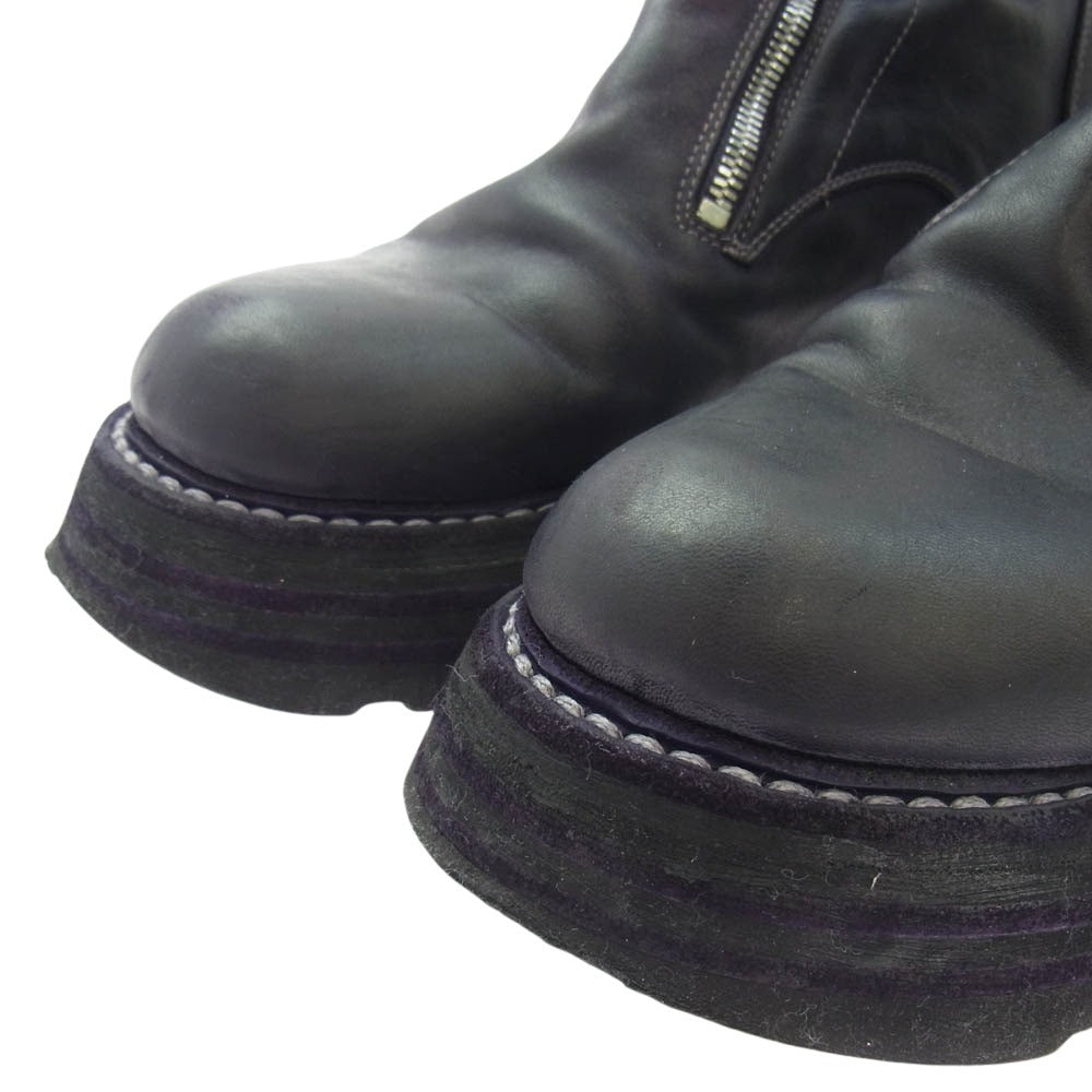 GUIDI グイディ 525V MATRIX amanojak. アマノジャク 別注 マトリックス フロントダブルジップ ブーツ ブラック系 41【中古】