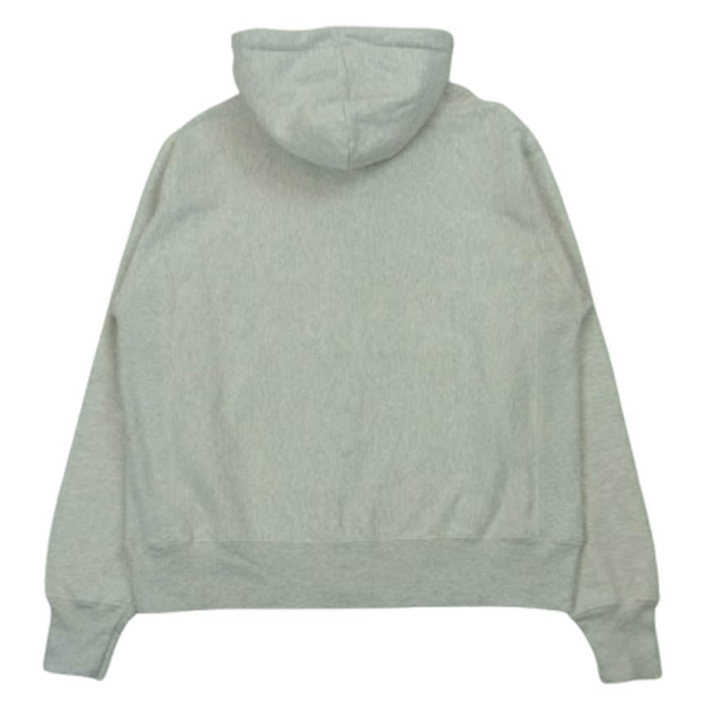 Champion チャンピオン GF69 12OZ REVERSE WEAVE FULL ZIP HOOD リバースウィーブ ジップアップ スウェット パーカー オフホワイト系 ライトグレー系 M【中古】