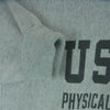 Buzz Rickson's バズリクソンズ BR68652 HORIZONTAL KNITTING SWEAT SHIRTS U.S. MILITARY ACADEMY USMA 染み込み プリント 前V ガゼット付 クルーネック スウェット グレー系 L【中古】
