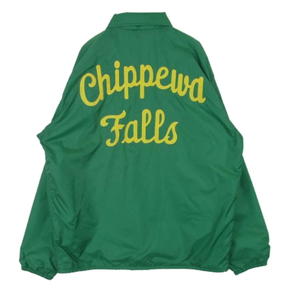 WAREHOUSE ウエアハウス Lot 2170 Bodies HAILMARY ヘイルメリー COACH JACKET CHIPPEWA FALLS インディアンロゴ ナイロン コーチ ジャケット グリーン系 L【中古】